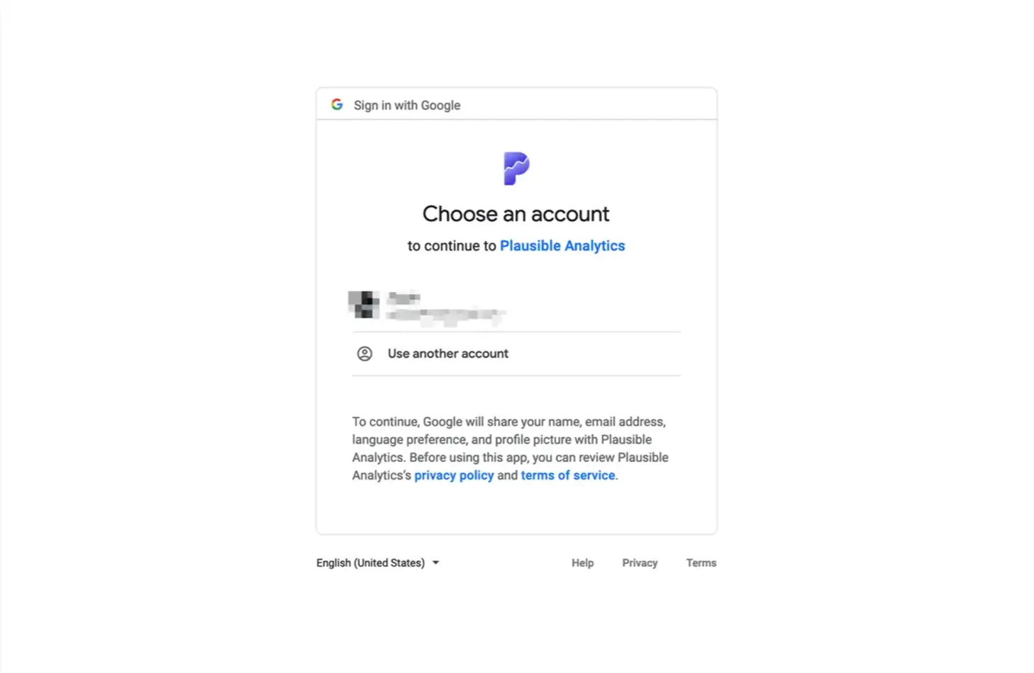Choose your Google account